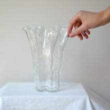 Load image into Gallery viewer, Blenko large ruffled art glass vase - West Virginia, USA 1980s-AVVE.ny