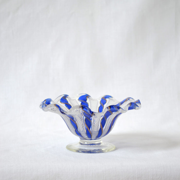 F&M Ballarin di Murano filigree glass bowl - Murano, Italy 1950s