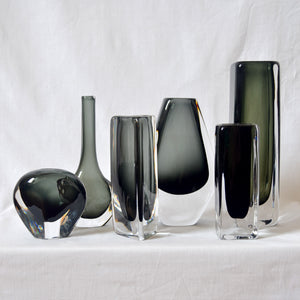 Nils Landberg for Orrefors glass sommerso Dusk series vase - Sweden 1956