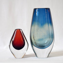 Load image into Gallery viewer, Sven Palmqvist for Orrefors sommerso glass vase - Sweden 1957