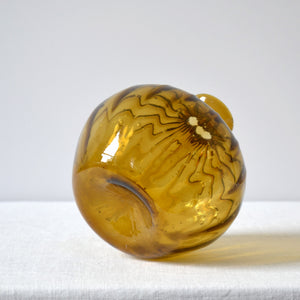 Vintage amber glass vase - 1930s-AVVE.ny