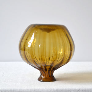 Vintage amber glass vase - 1930s-AVVE.ny