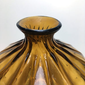 Vintage amber glass vase - 1930s-AVVE.ny