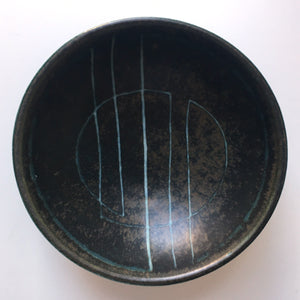 Einar Lynge-Ahlberg for Rörstrand unique stoneware bowl - Sweden 1950s-AVVE.ny