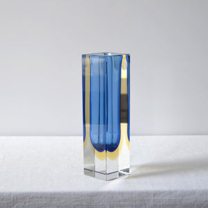 Cristallo sommerso glass vase - Murano, Italy 1950s-AVVE.ny