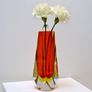 Flavio Poli for Mandruzzato large glass sommerso vase - Murano, Italy 1960s-AVVE.ny