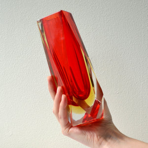 Flavio Poli for Mandruzzato large glass sommerso vase - Murano, Italy 1960s-AVVE.ny