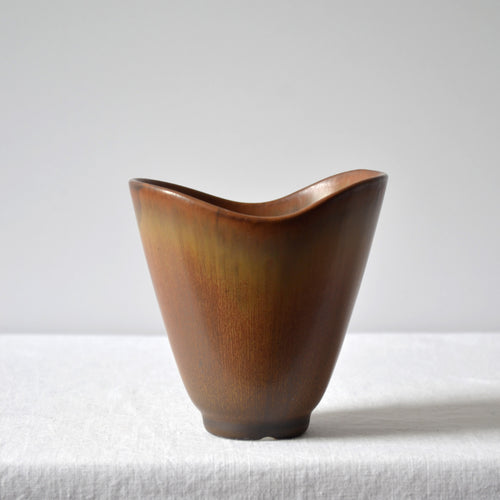 Carl-Harry Stålhane for Rörstrand stoneware vase - Sweden 1950s-AVVE.ny