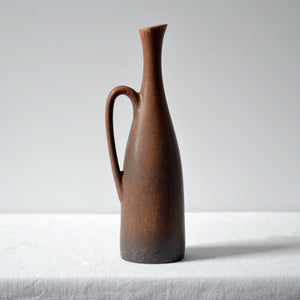 Carl-Harry Stålhane for Rörstrand stoneware SYS pitcher vase - Sweden 1950s-AVVE.ny