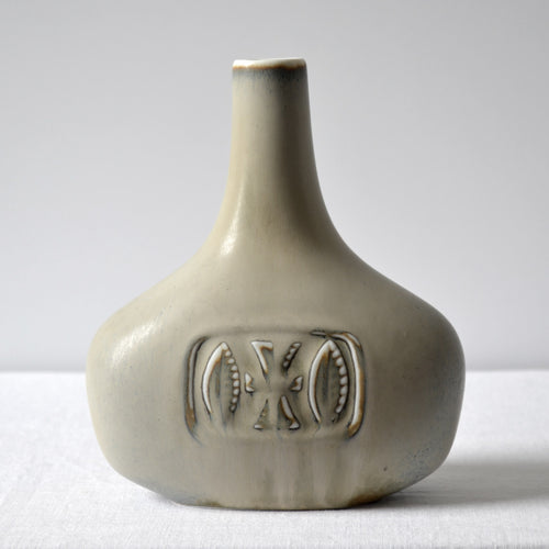 Gunnar Nylund for Rörstrand stoneware ASP vase - Sweden 1950s-AVVE.ny