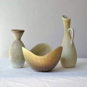Carl-Harry Stålhane for Rörstrand stoneware SYE vase - Sweden 1950s-AVVE.ny