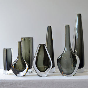 Nils Landberg for Orrefors glass sommerso Dusk series large vase - Sweden 1955-AVVE.ny
