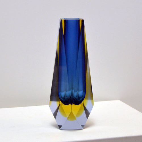 Flavio Poli for Mandruzzato glass sommerso vase - Murano, Italy 1960s-AVVE.ny