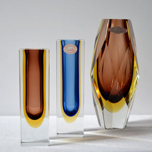 Cristallo sommerso glass vase - Murano, Italy 1950s